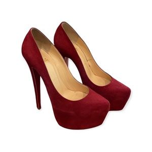 Authentic Christian Louboutin Suede Red Pl…